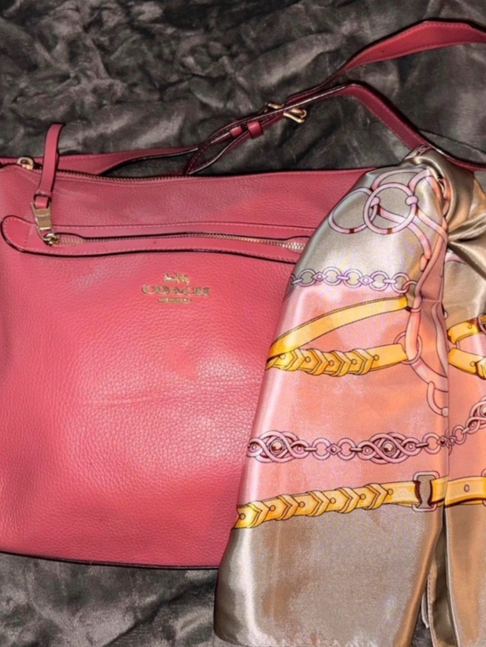 Coach Pink Leather Crossbody Bag